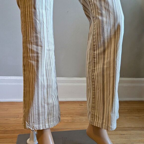 Vintage Y2K Arizona Jean Company Hipster Striped Denim Low Rise Flare Size 5 - Picture 5 of 10